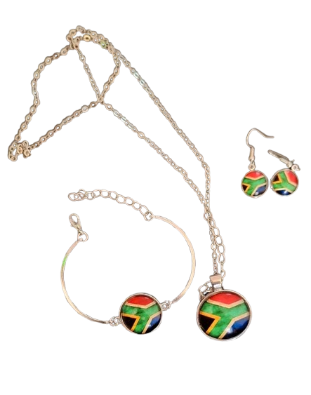 South African Flag Jewellery Set