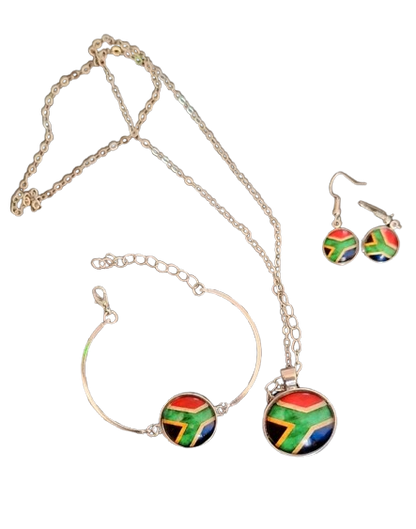 South African Flag Jewellery Set