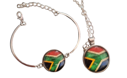 South African Flag Jewellery Set