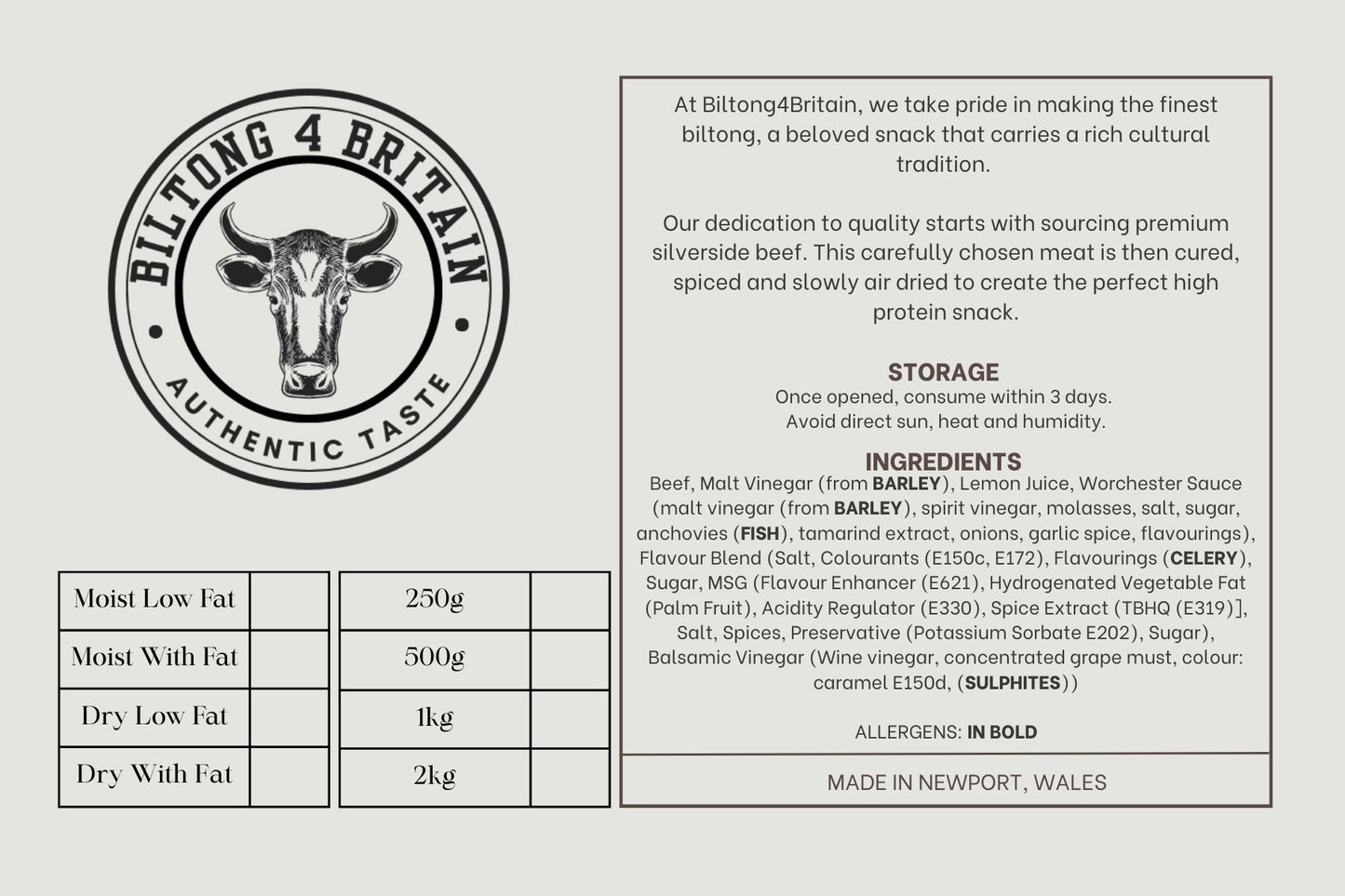 Moist with Fat Biltong - Traditional Biltong