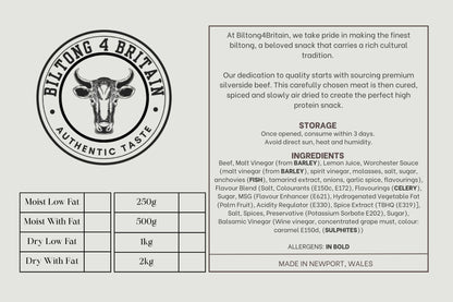 Moist with Fat Biltong - Traditional Biltong